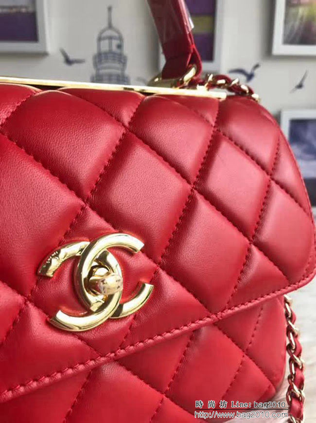香奈兒CHANEL 92236 2018秋冬小羊皮手提肩背斜背鏈條包 DSC1070